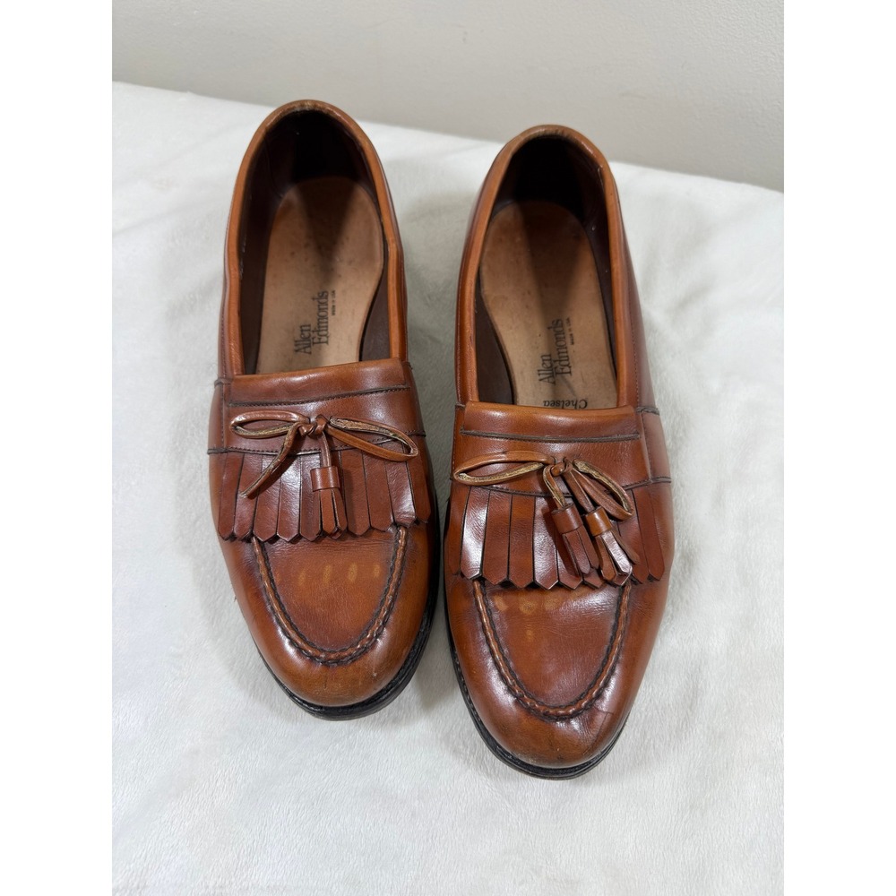 Allen Edmonds Newport Tassel Kiltie Loafers Women 11.5 Brown Leather USA - Picture 1 of 7